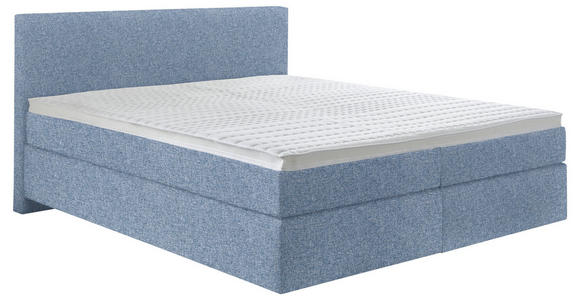 BOXSPRINGBETT 180/200 cm  in Blau  - Blau/Schwarz, KONVENTIONELL, Kunststoff/Textil (180/200cm) - Hom`in