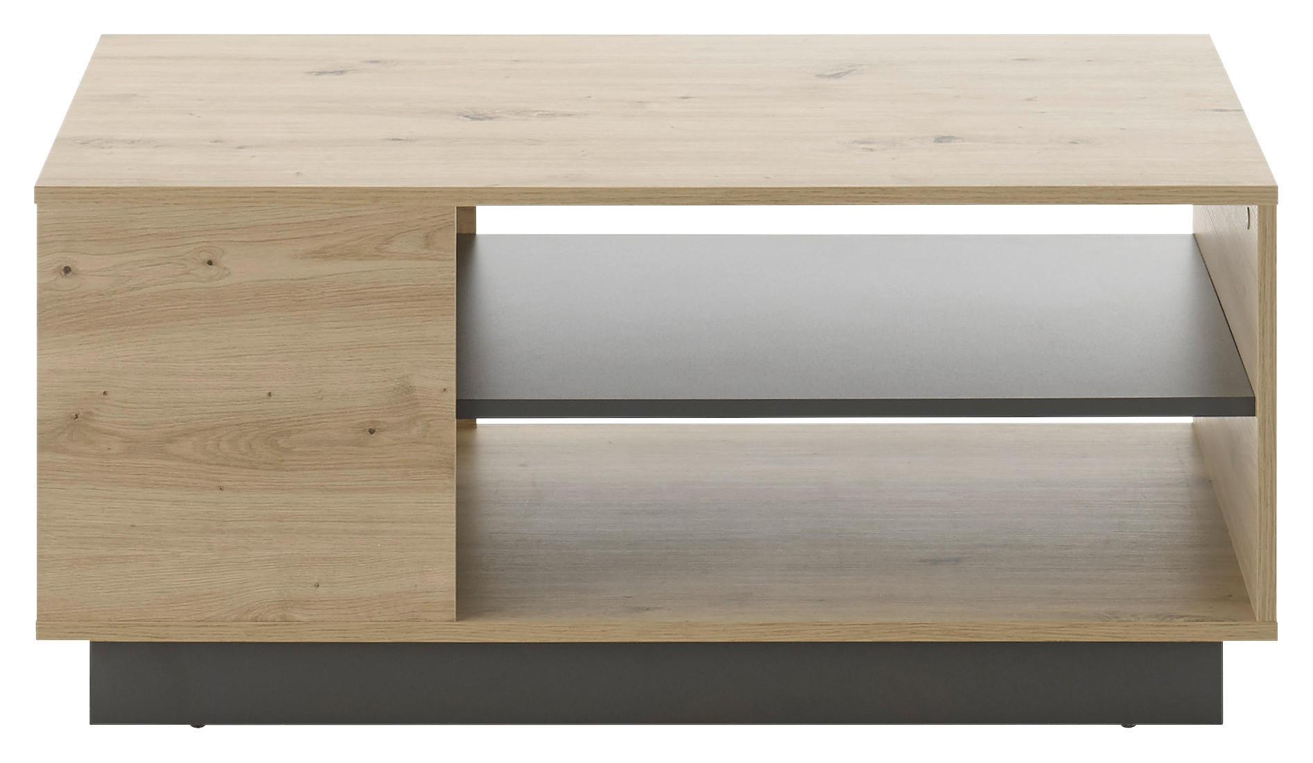 COUCHTISCH rechteckig Grau, Eiche Artisan  - Eiche Artisan/Grau, Design, Holzwerkstoff (100/46/60cm) - MID.YOU