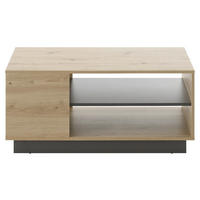 COUCHTISCH rechteckig Eiche Artisan, Grau  - Eiche Artisan/Grau, Design, Holzwerkstoff (100/46/60cm) - MID.YOU