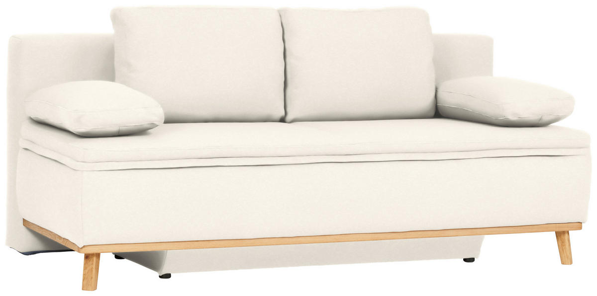 SCHLAFSOFA in Webstoff Creme  - Creme/Naturfarben, Konventionell, Holz/Textil (203/95/96cm) - Venda