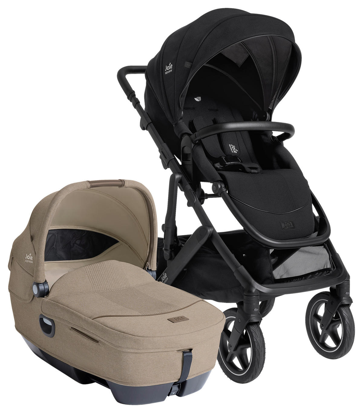 KOMBIKINDERWAGEN  Vinca inkl. Calmi  Sandstone  - Schlammfarben/Schwarz, Basics, Kunststoff (82/68/45cm) - JOIE SIGNATURE