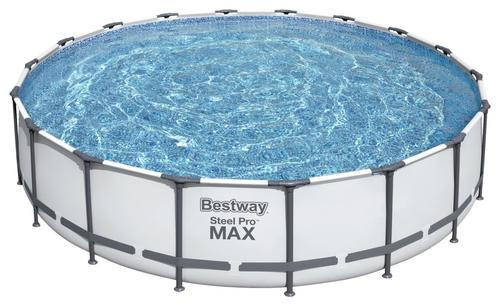 POOLSET 56462GS 549/122 cm  - Blau/Weiß, Basics, Kunststoff/Metall (549/122cm) - Bestway