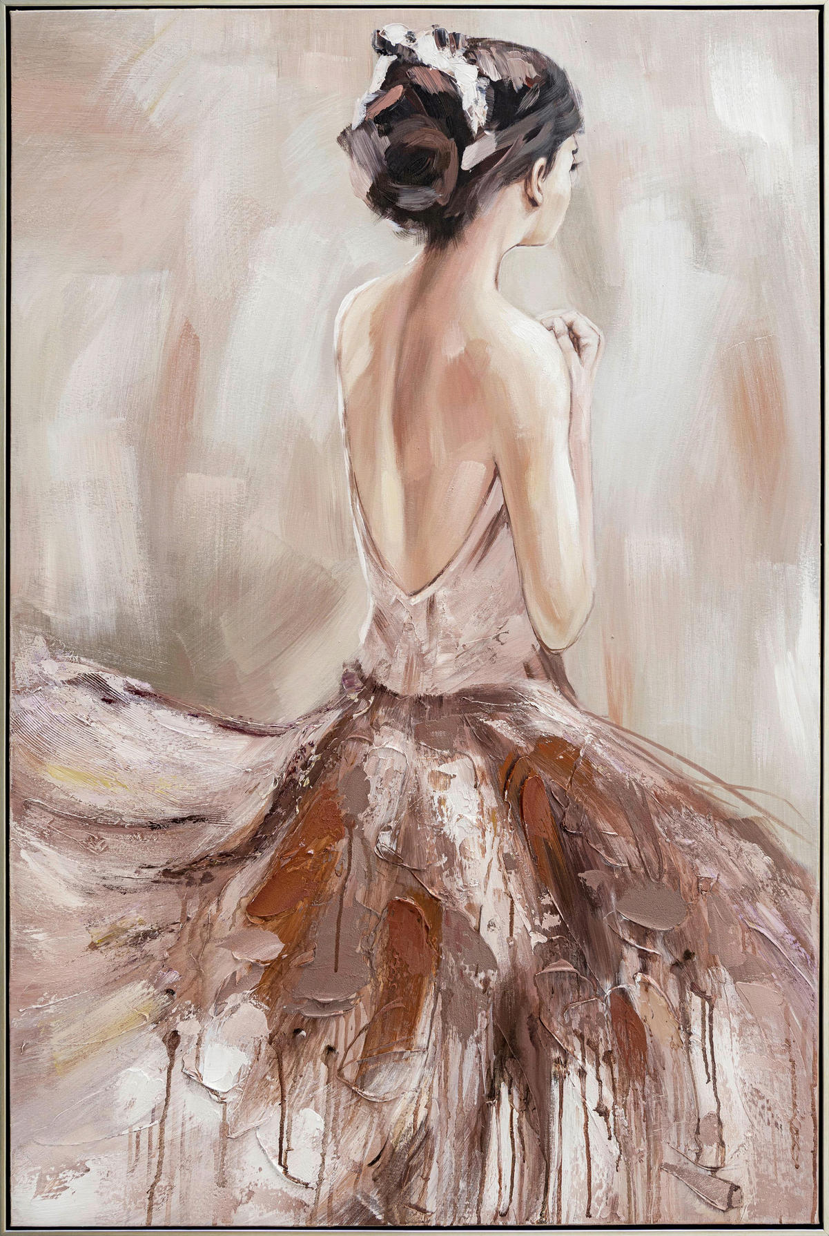 KUNSTDRUCK  - Silberfarben/Braun, LIFESTYLE, Holz/Kunststoff (70/120cm) - Monee