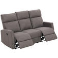 3-SITZER-SOFA Mikrofaser Grau  - Schwarz/Grau, KONVENTIONELL, Kunststoff/Textil (180/105/93cm) - Xora