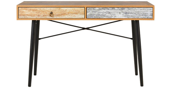 KONSOLENTISCH Hellgrau, Hellblau, Rostfarben - Klar/Rostfarben, LIFESTYLE, Holzwerkstoff/Kunststoff (120/39/73cm) - Carryhome