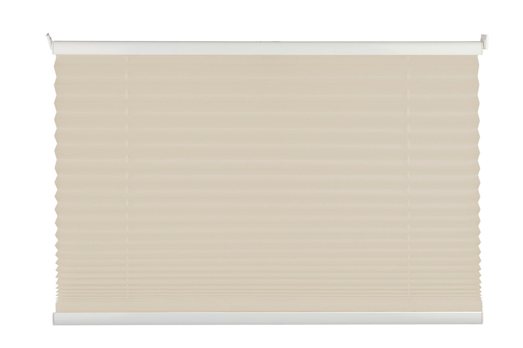 PLISSEE  halbtransparent   50/130 cm   - Sandfarben, Basics, Textil (50/130cm)
