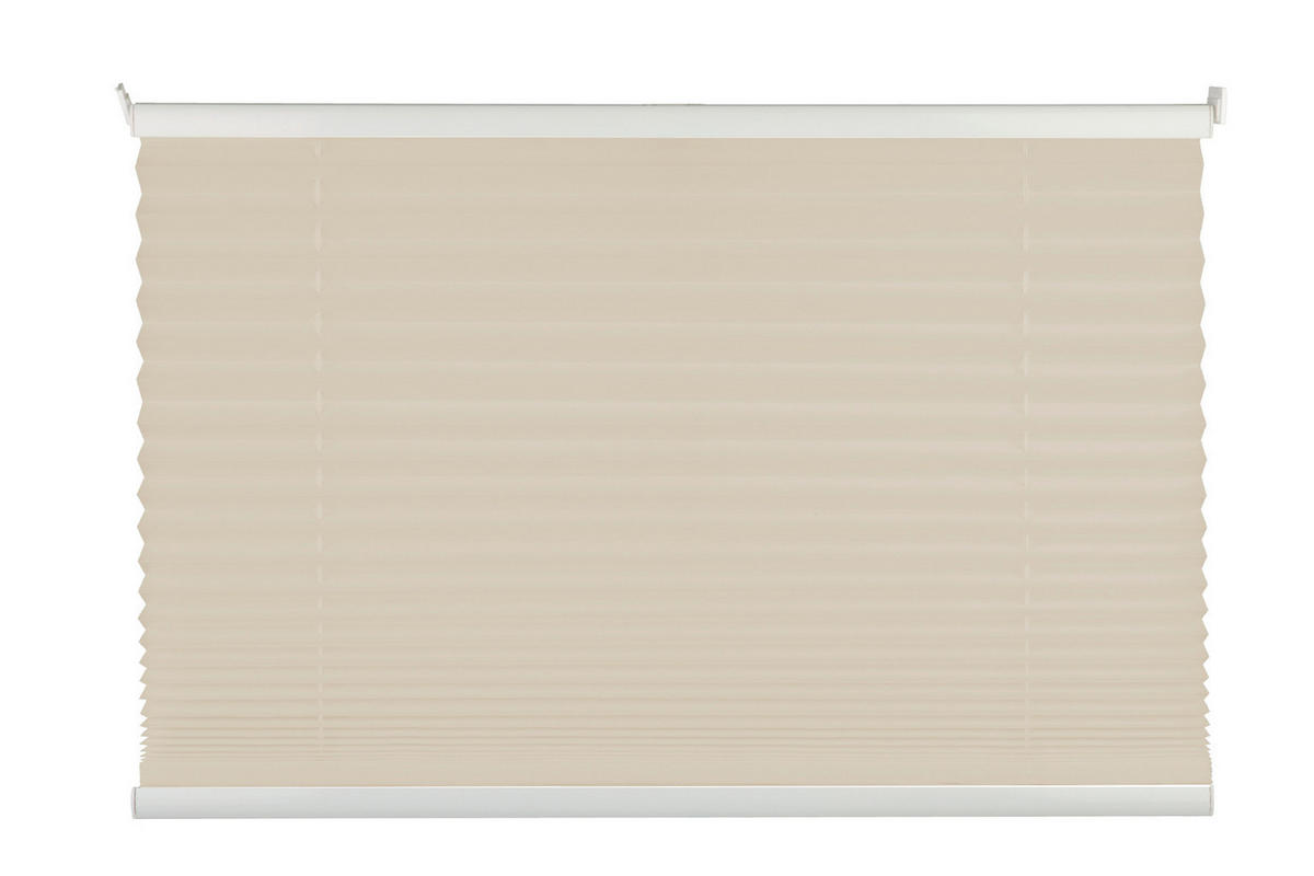 PLISSEE  halbtransparent  60/130 cm    - Sandfarben, Basics, Textil (60/130cm)