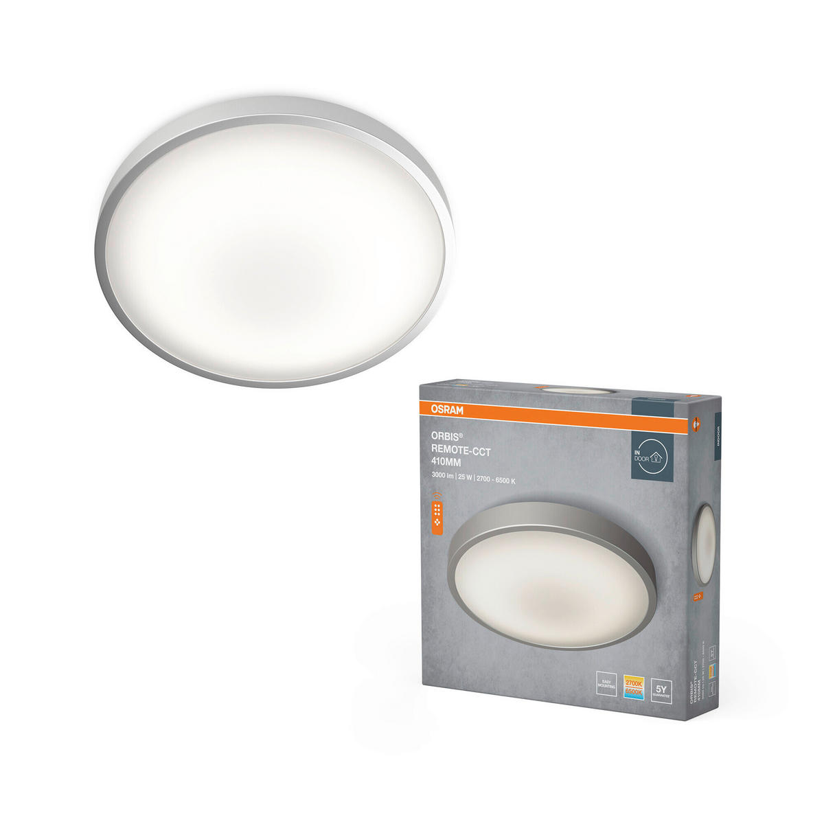 LED-DECKENLEUCHTE 41/8 cm   - Weiß, Basics, Kunststoff/Metall (41/8cm) - Osram