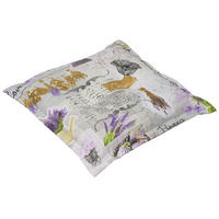 GARTENSITZKISSEN  - Violett/Grau, Design (50/9/50cm)