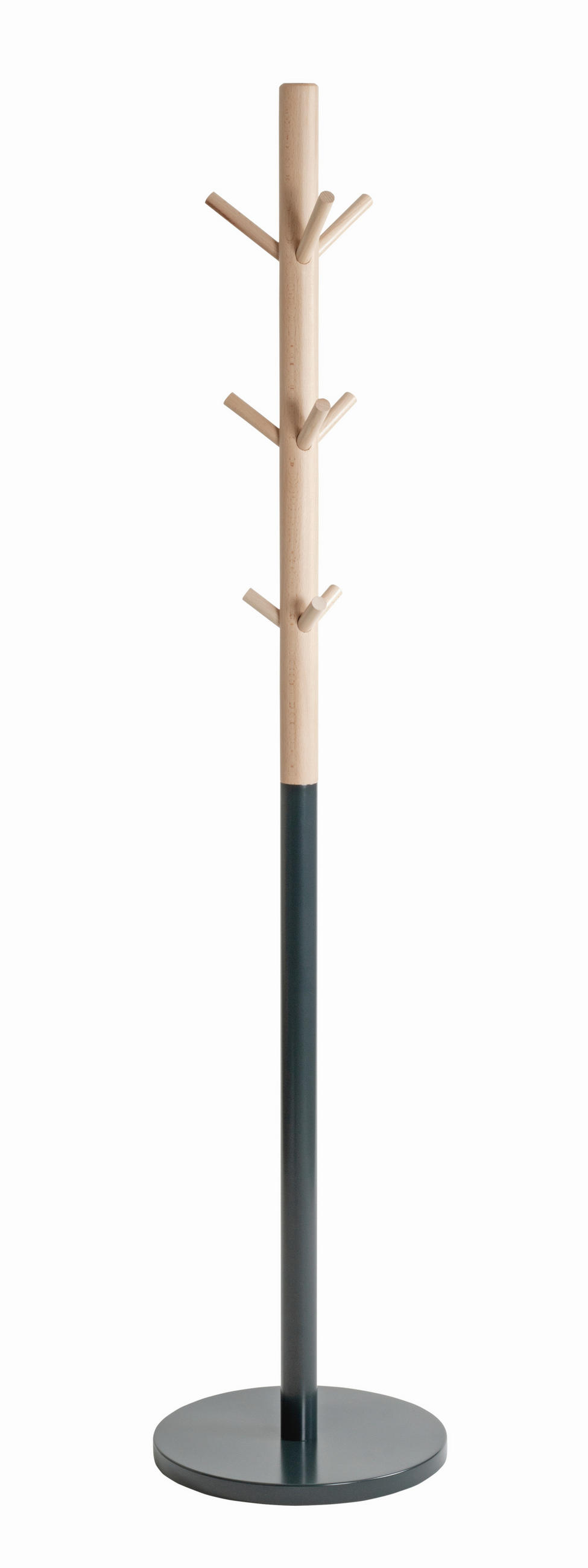 KLEIDERSTÄNDER in Anthrazit, Buchefarben 37/171/37 cm   - Anthrazit/Buchefarben, Design, Holz/Metall (37/171/37cm)