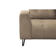 BIGSOFA  in Cord Beige  - Beige/Schwarz, KONVENTIONELL, Textil/Metall (246/100/116cm) - Carryhome