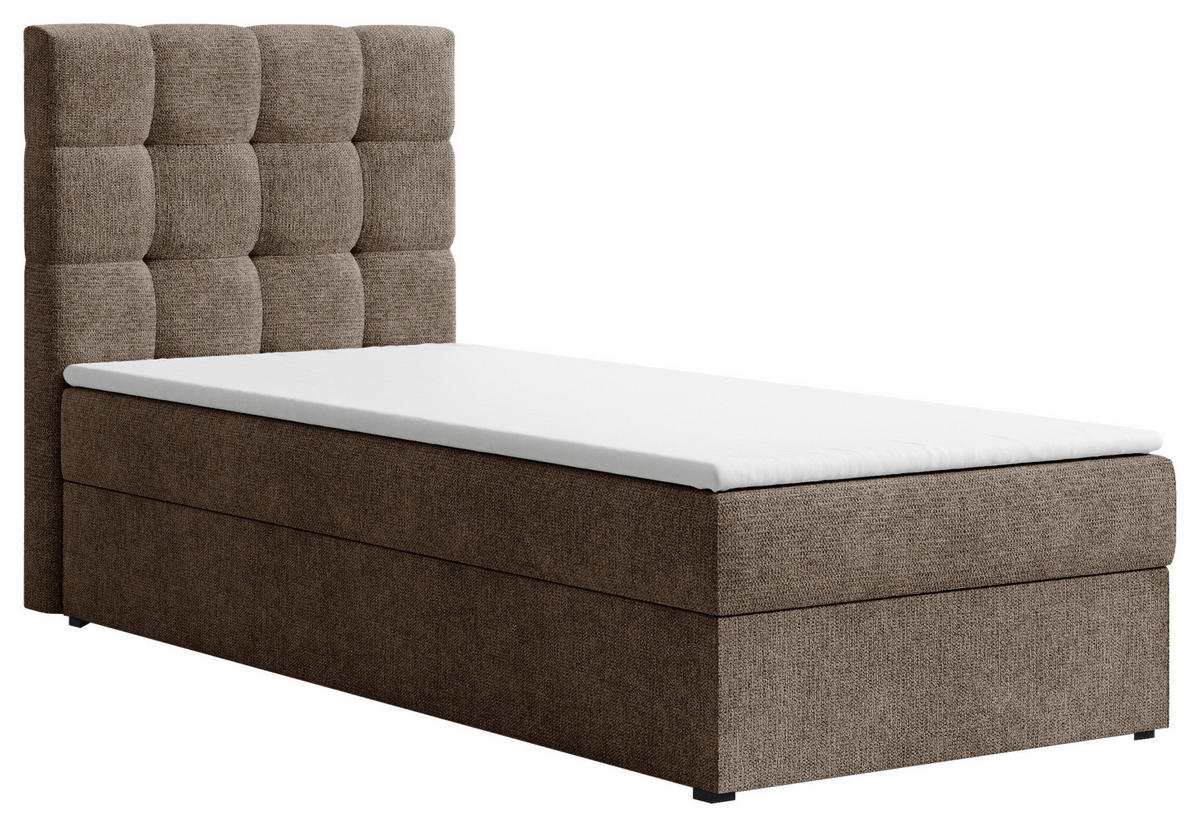 BOXBETT 90/200 cm  in Braun  - Schwarz/Braun, MODERN, Holz/Kunststoff (90/200cm) - Livetastic