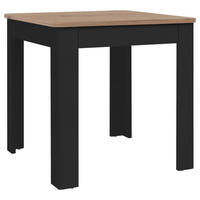 Küchentisch in Holzwerkstoff 80/80/77 cm  - Schwarz/Eiche Artisan, MODERN, Holzwerkstoff (80/80/77cm) - MID.YOU