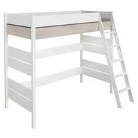 HOCHBETT 90/200 cm,  in Weiß, Silbereichenfarben, Leiter  - Weiß/Silbereichenfarben, Basics, Holz/Holzwerkstoff (90/200cm) - Paidi