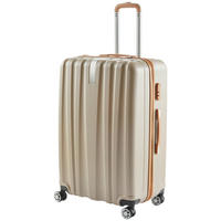 REISEKOFFER Braun, Goldfarben  - Goldfarben/Braun, Basics, Kunststoff/Metall (48/77/29cm) - Novel