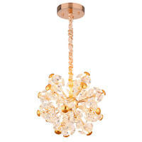 LED FÜGGŐLÁMPA 50/125 cm  - arany/átlátszó, Design, Üveg/fém (50/125cm)