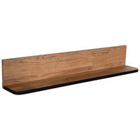 WANDBOARD Holz Akazie massiv Schwarz, Akaziefarben  - Schwarz/Akaziefarben, Natur, Holz (120/20/20cm) - Carryhome