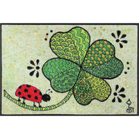 FUßMATTE  50/75 cm  Grün, Rot  - Rot/Grün, KONVENTIONELL, Kunststoff/Textil (50/75cm) - wash+dry