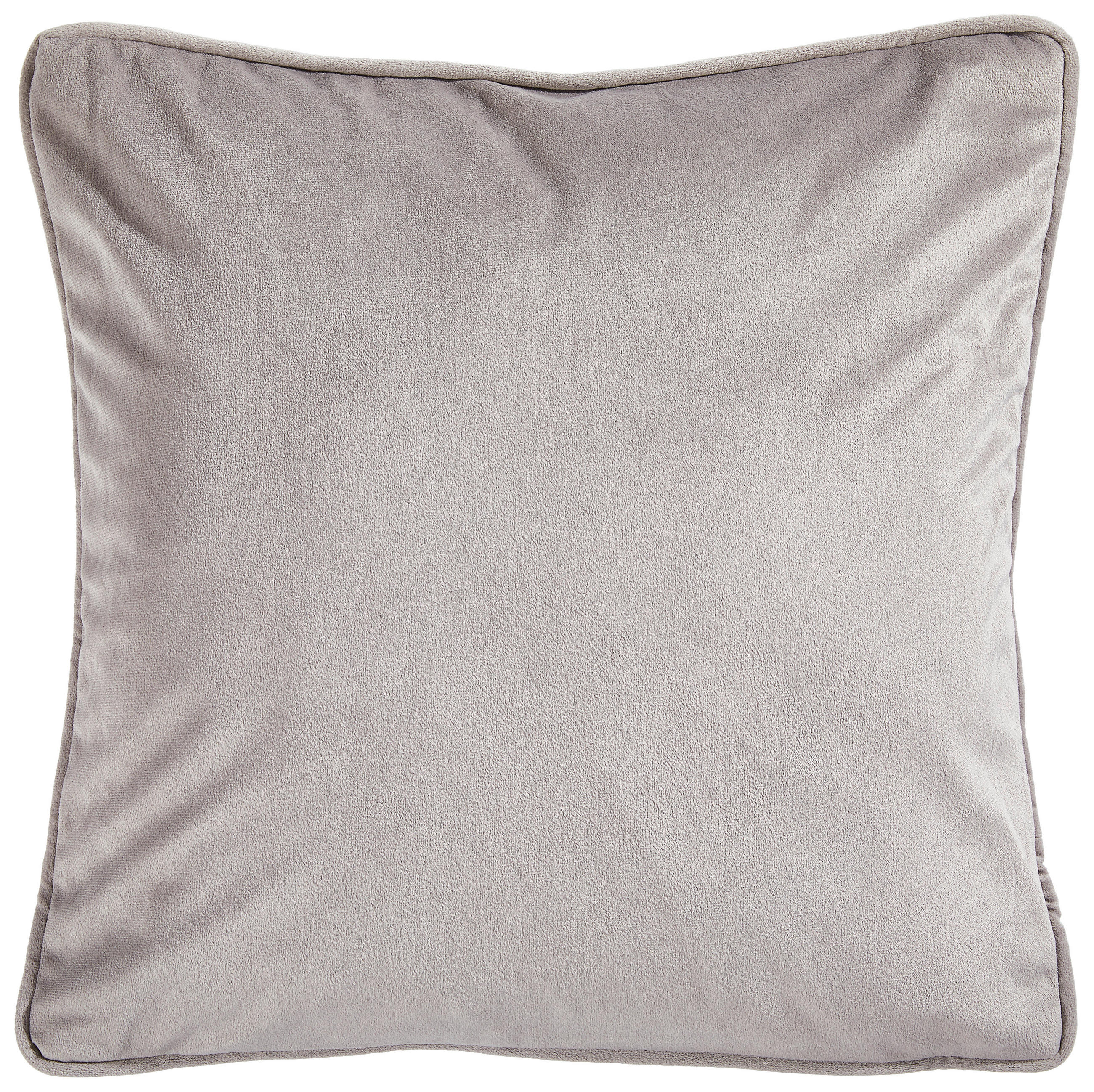 KISSENHÜLLE Zenato Samt Uni 48/48 cm  - Hellgrau, Basics, Textil (48/48cm) - Ambiente
