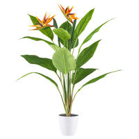 KUNSTPFLANZE Strelitzie 80 cm  - Gelb/Lila, Design, Kunststoff (80cm) - P & B