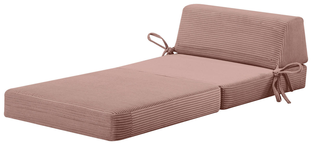 SCHLAFSESSEL Cord Altrosa    - Altrosa, Design, Textil/Metall (65/57/81cm) - Livetastic