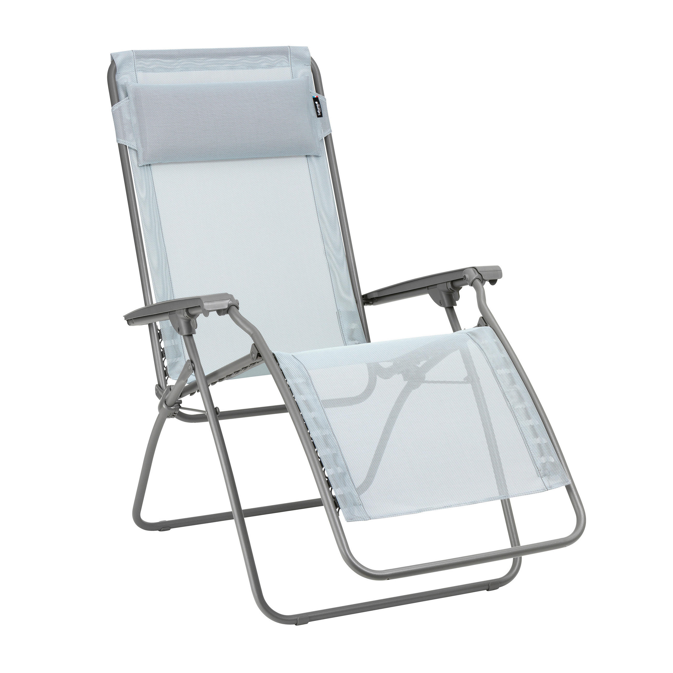 GARTEN-RELAXSESSEL Stahl  - Anthrazit/Hellblau, Basics, Kunststoff/Textil (67/114/88cm) - Lafuma Mobilier