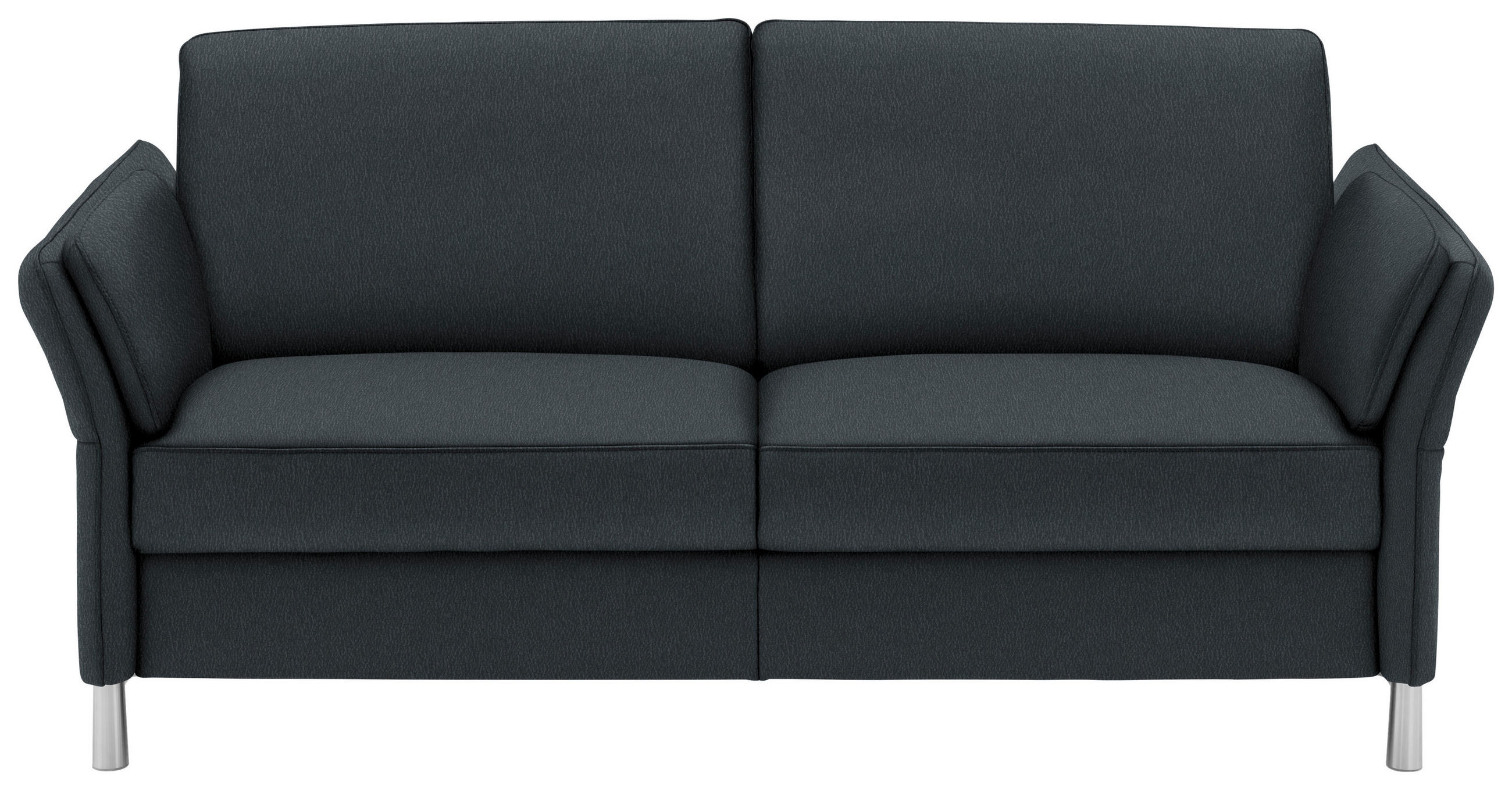 2,5-SITZER in Echtleder Dunkelblau  - Alufarben/Dunkelblau, Design, Leder/Metall (164/82/99cm) - Dieter Knoll