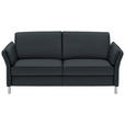 2,5-SITZER in Leder Dunkelblau  - Alufarben/Dunkelblau, Design, Leder/Metall (164/82/99cm) - Dieter Knoll