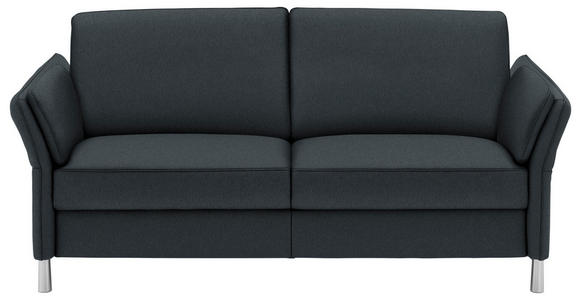 2,5-SITZER in Leder Dunkelblau - Alufarben/Dunkelblau, Design, Leder/Metall (164/82/99cm) - Dieter Knoll