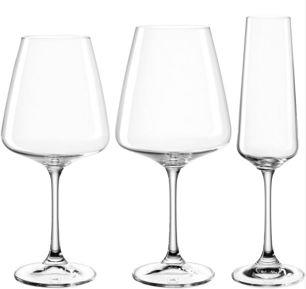POHÁRKÉSZLET Paladino 12 részes  - átlátszó, Design, Üveg - Leonardo