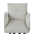 ARMLEHNSTUHL  in Eisen Cord  - Beige/Schwarz, Design, Textil/Metall (63,5/85/63,5cm) - Novel
