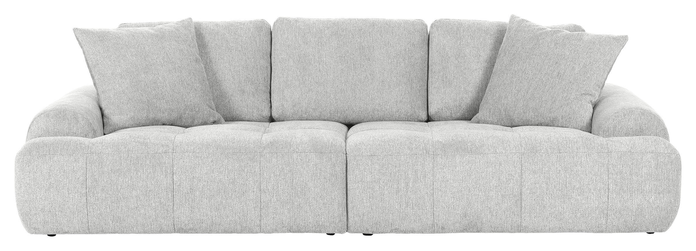 BIGSOFA Flachgewebe Beige  - Beige/Schwarz, Konventionell, Kunststoff/Textil (276/95/130cm) - Carryhome