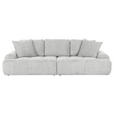 BIGSOFA Flachgewebe Beige  - Beige/Schwarz, KONVENTIONELL, Kunststoff/Textil (276/95/130cm) - Carryhome