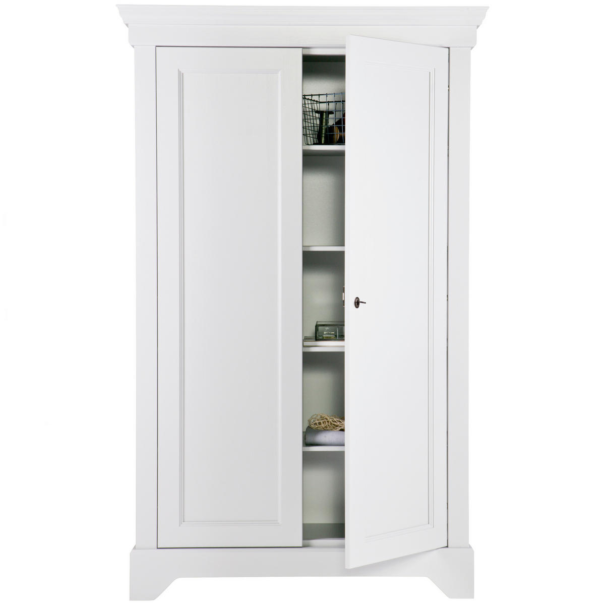 KOMMODE Isabel, 118/191/47 cm,  - Weiß, Design, Holz/Metall (118/191/47cm) - Livetastic