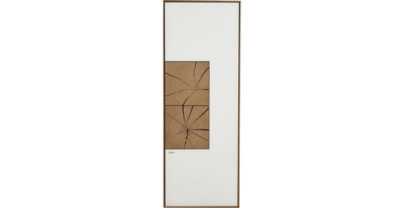 HÄNGEELEMENT Kerneiche vollmassiv Weiß, Eichefarben  - Eichefarben/Weiß, Design, Glas/Holz (50/136,5/39cm) - Valnatura