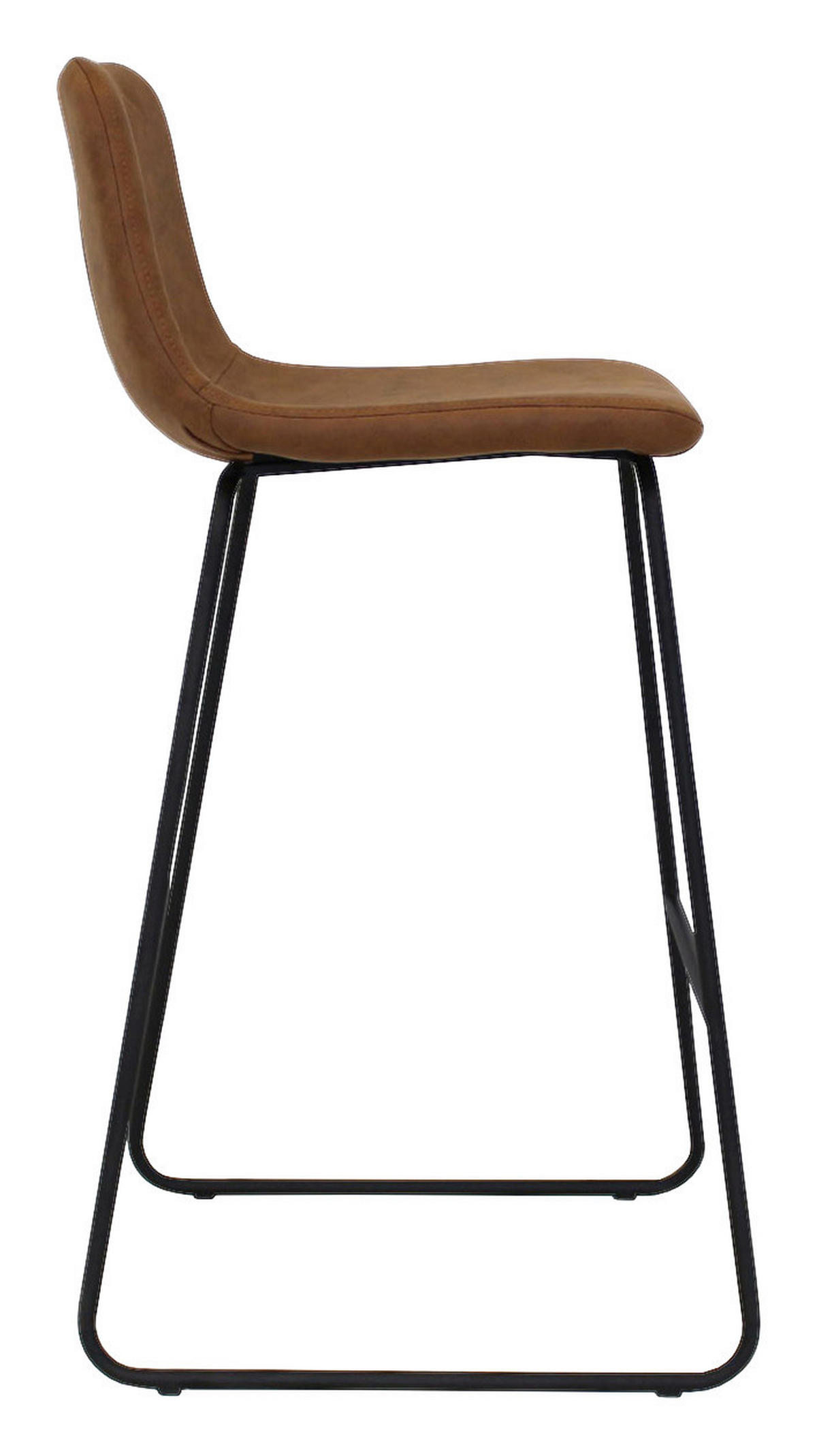SADA BAROVÝCH ŽIDLÍ 2 kusy - černá/koňaková, Lifestyle, kov/plast (48/102/54cm) - MID.YOU