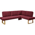 ECKBANK 280/174 cm  in Rot, Eichefarben  - Eichefarben/Rot, Design, Holz/Textil (280/174cm) - Dieter Knoll