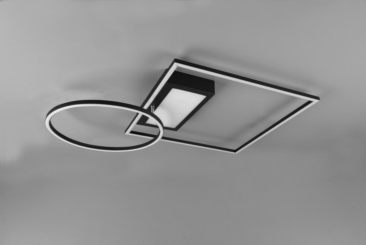 LED PLAFONJERA - crna, Dizajnerski, metal (64,5/9,0/86,5cm)