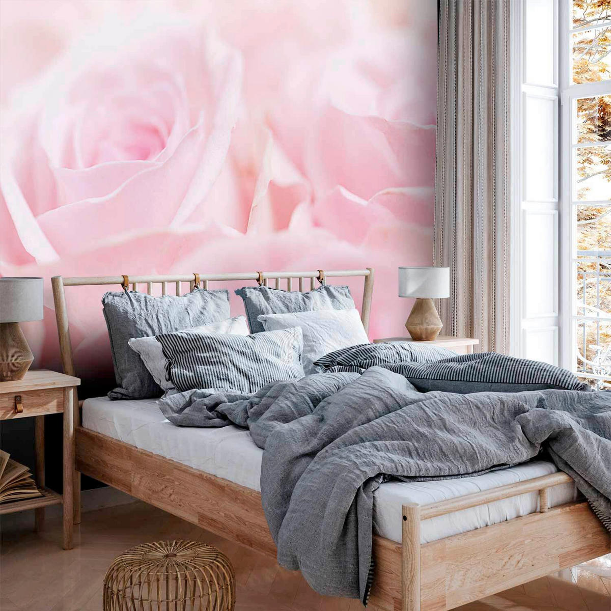 FOTOTAPETE  - Hellrosa/Weiß, LIFESTYLE, Textil (400/280cm) - artgeist