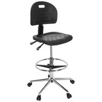 DREHSTUHL Schwarz  - Silberfarben/Schwarz, Basics, Kunststoff/Metall (45/91/61cm) - MID.YOU