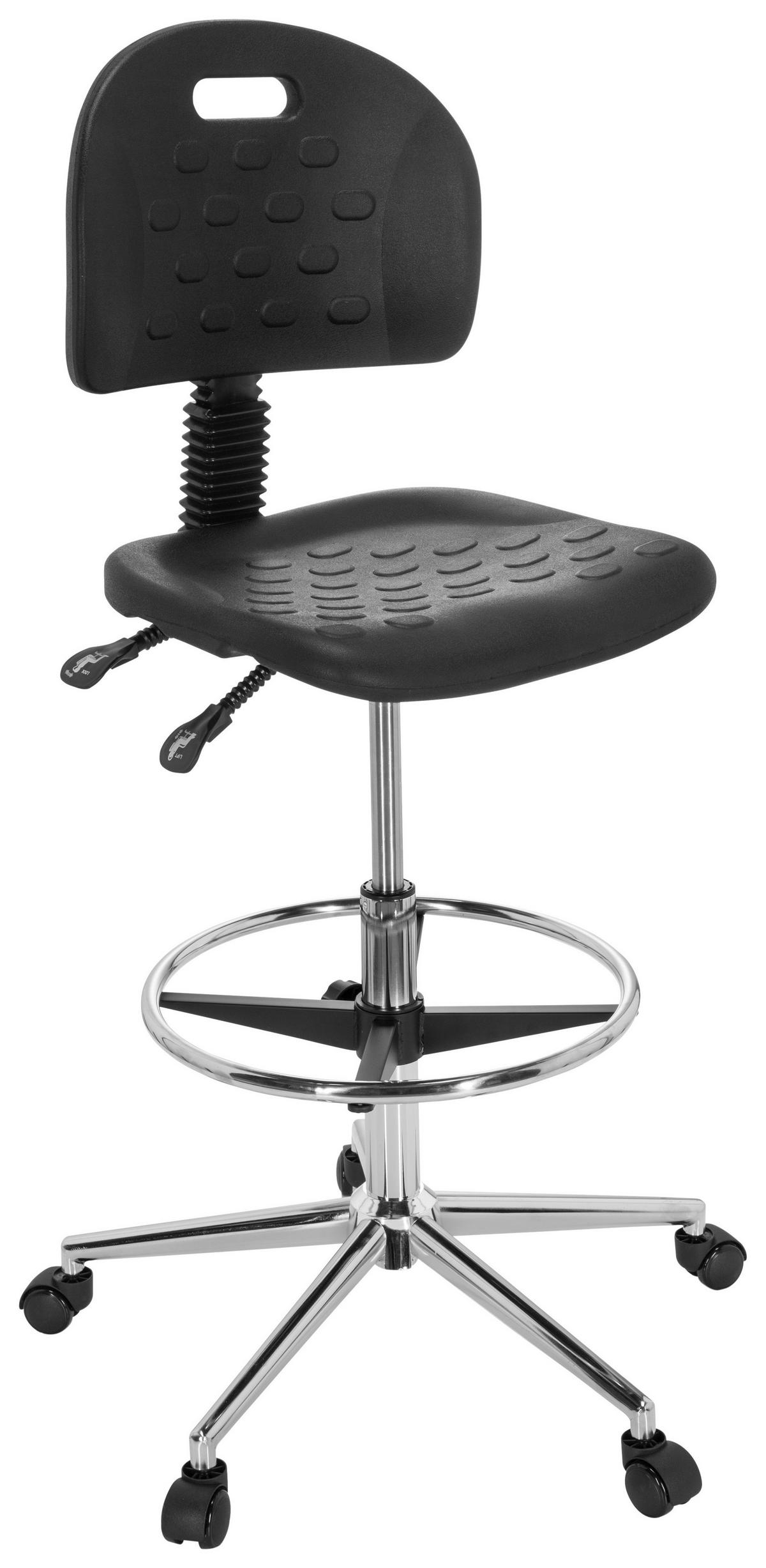 DREHSTUHL Schwarz  - Silberfarben/Schwarz, Basics, Kunststoff/Metall (45/91/61cm) - MID.YOU