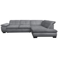 ECKSOFA Grau Flachgewebe  - Schwarz/Grau, Design, Textil/Metall (313/242cm) - Xora