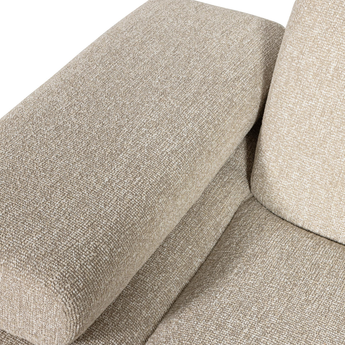 SOFAELEMENT Mojo Bouclé Beige  - Beige/Schwarz, Design, Kunststoff/Textil (97/74/124cm) - Livetastic