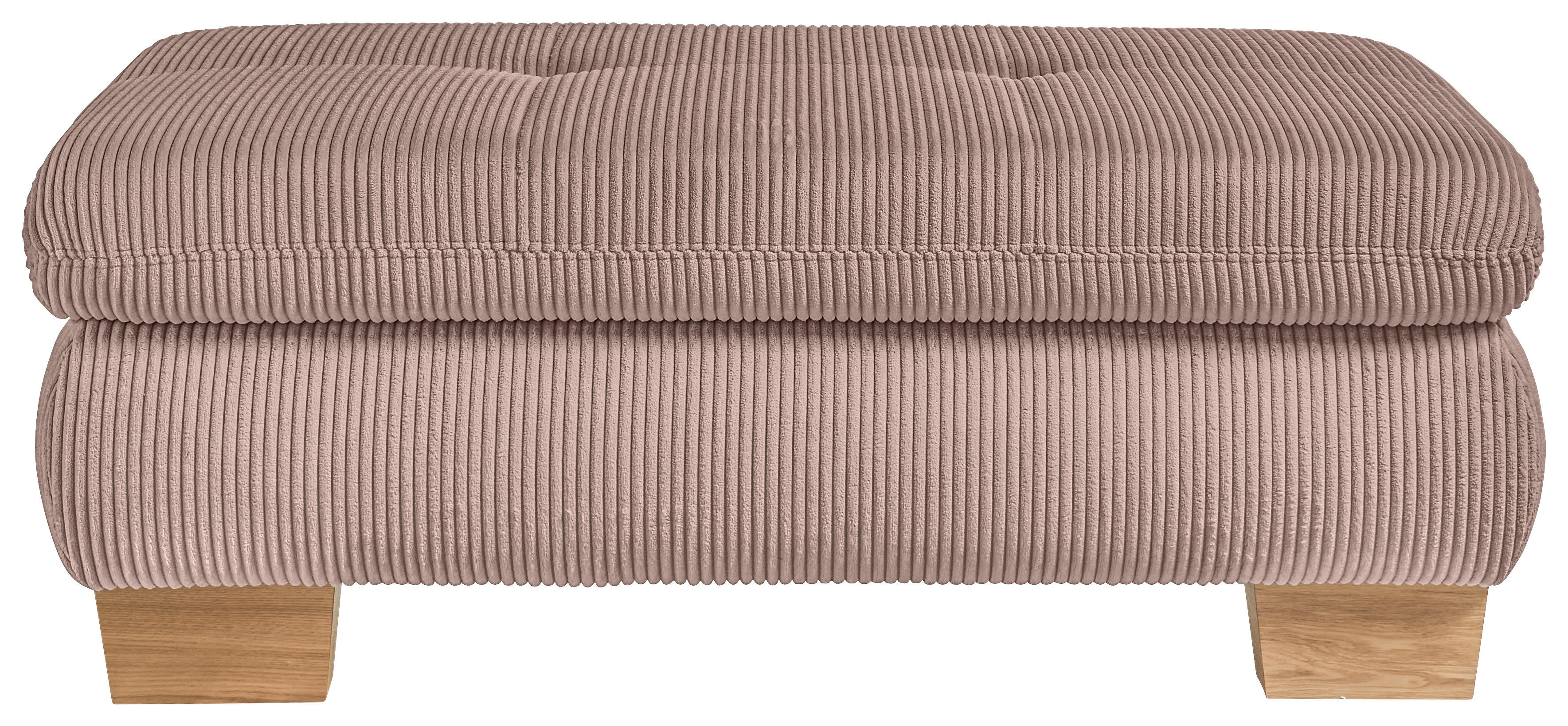HOCKER Kord Rosa  - Eiche Bianco/Rosa, KONVENTIONELL, Holz/Textil (129/49/64cm) - SetOne by Musterring