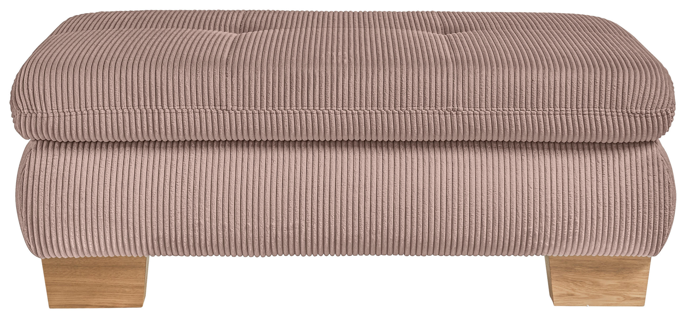 HOCKER Kord Rosa - Eiche Bianco/Rosa, KONVENTIONELL, Holz/Textil (129/49/64cm) - SetOne by Musterring