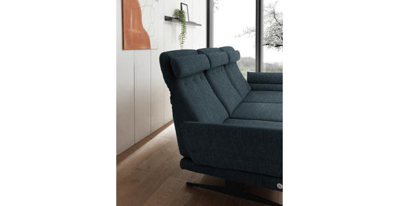 ECKSOFA  in Flachgewebe Petrol  279-327/176-217 cm  - Petrol/Schwarz, Design, Textil/Metall (279-327/176-217cm) - Dieter Knoll