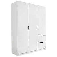 OMARA ZA OBLAČILA, bela  - bela, Konvencionalno, leseni material (136/197/54cm) - home24