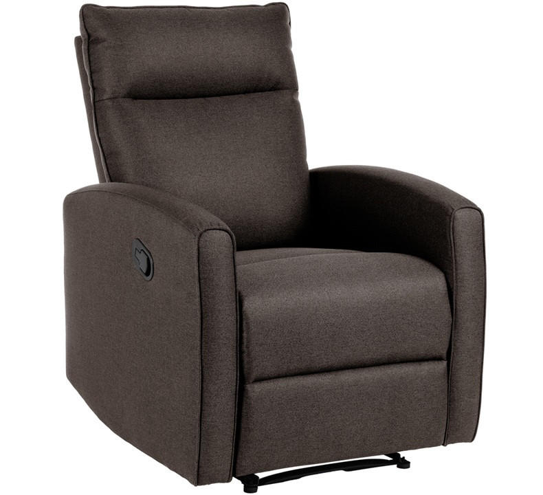 RELAXFÅTÖLJ i trä, metall, textil gråbrun  - gråbrun, Klassisk, metall/trä (91/103/75cm) - Best Price