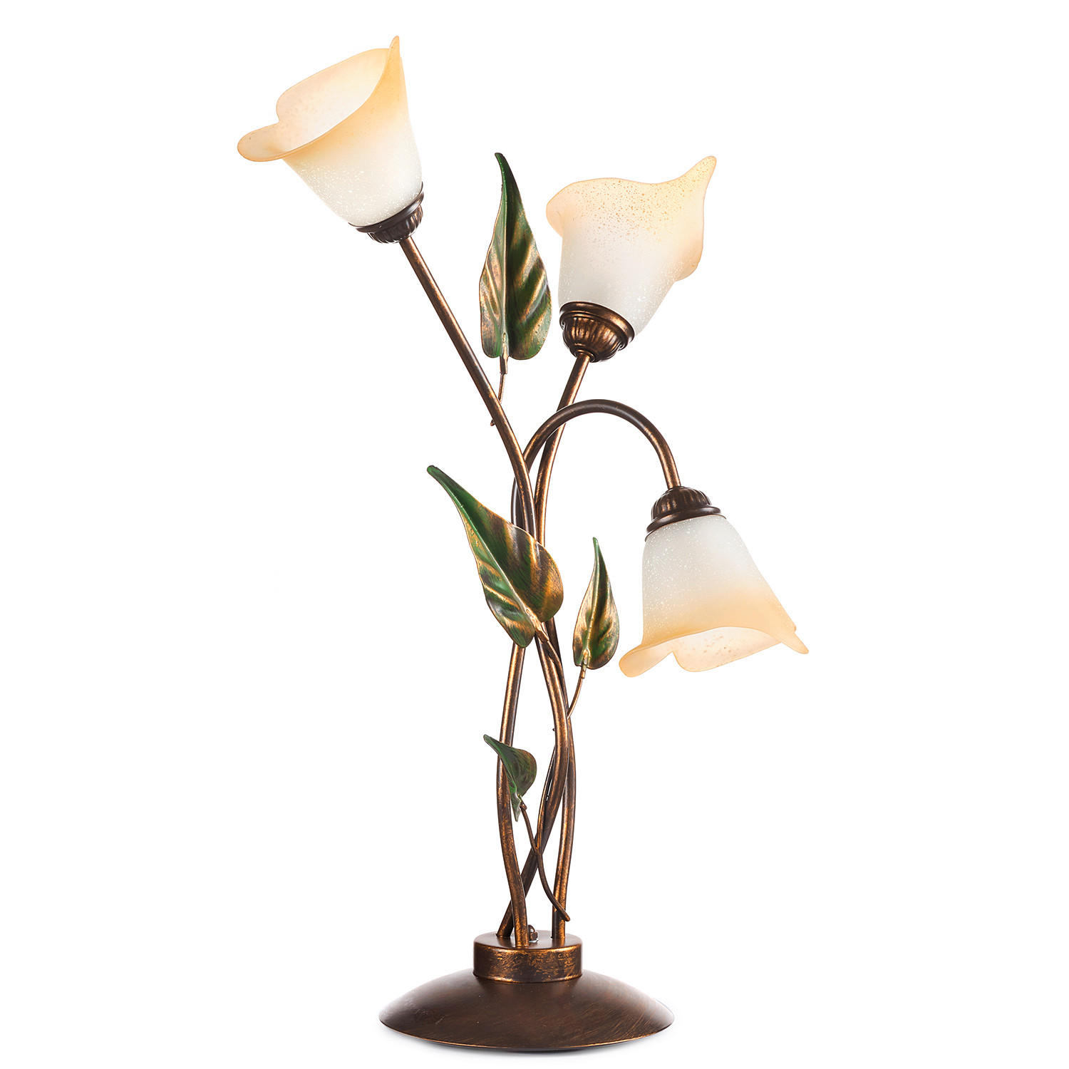 TISCHLEUCHTE 45/70 cm   - Bronzefarben/Olivgrün, Natur, Glas/Metall (45/70cm)