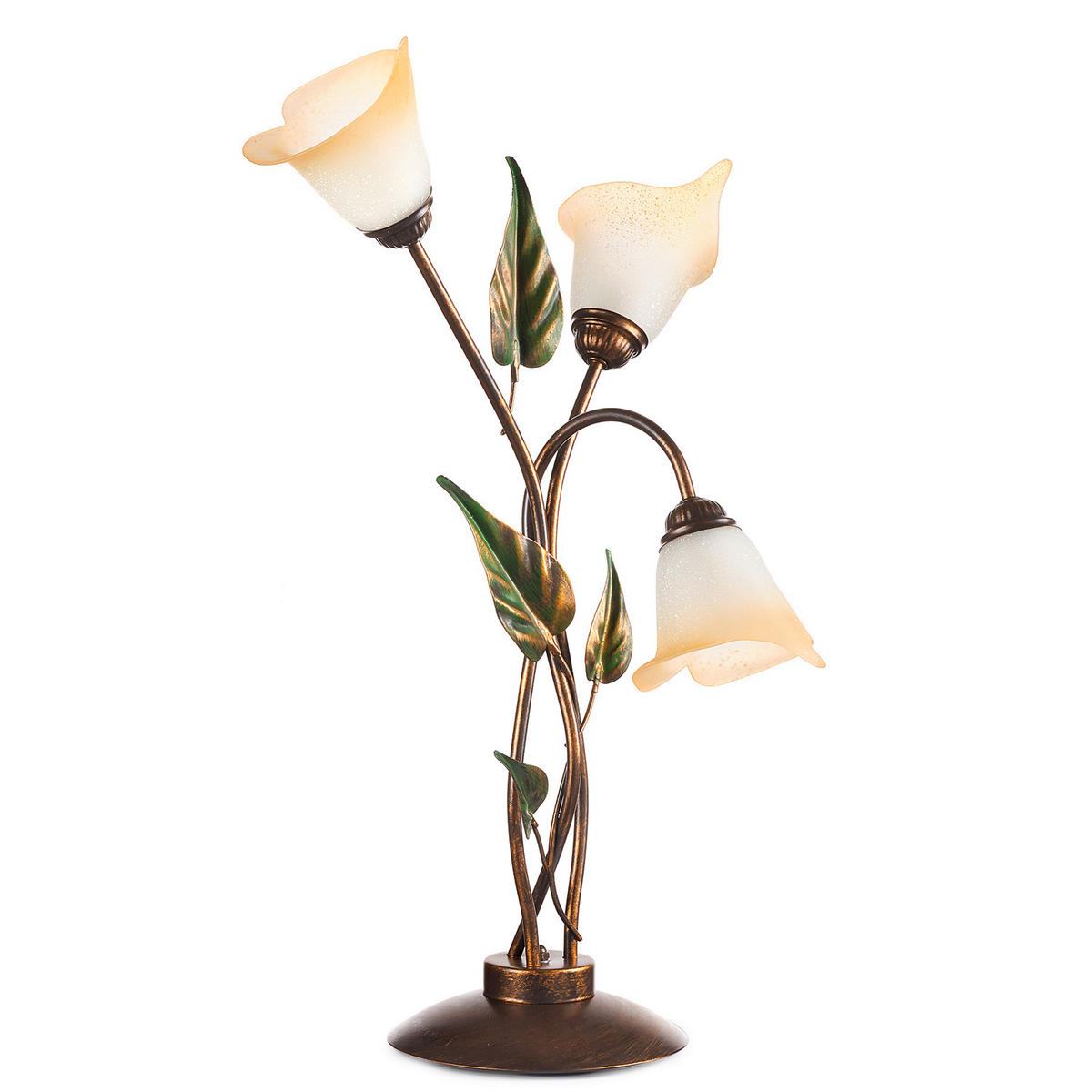 TISCHLEUCHTE 45/70 cm   - Bronzefarben/Olivgrün, Natur, Glas/Metall (45/70cm)